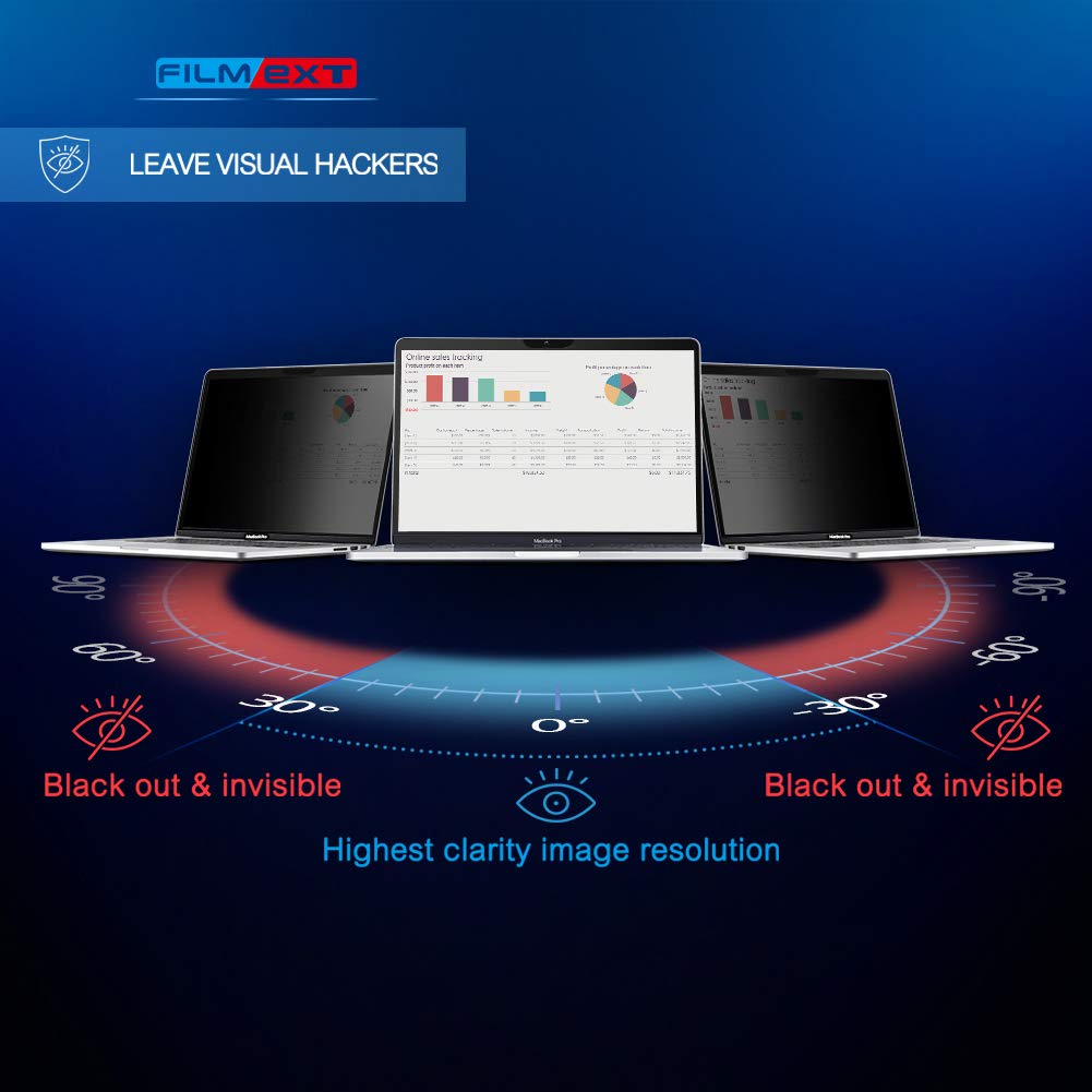 Filmext For Macbook Pro16 Inch 2019 Removable Hd Privacy Screen Protector, Bubble Free Design,Microfiber Cloth,For Macbook Pro 1